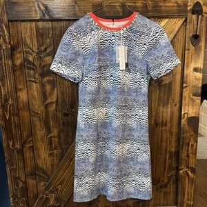 Trina Turk Navy and White Kids Dress